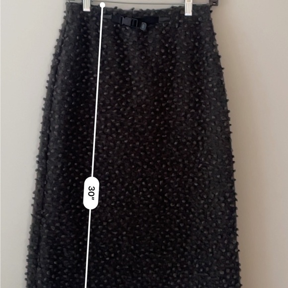 Vintage 1970’s Trocadero Paris pom knit‎ charcoal black skirt 24 inch waist - Picture 11 of 12